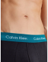 Calvin Klein Low Rise Trunk  3pk 0000U2664G-MXB Ανδρικά Μπόξερ  3 τεμαχίων με χρωματιστά λάστιχα, ΜΑΥΡΟ